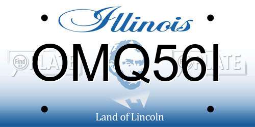 OMQ56I Illinois License Plate