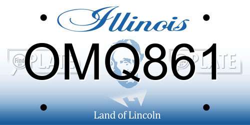OMQ861 Illinois License Plate