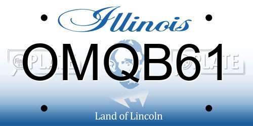 OMQB61 Illinois License Plate