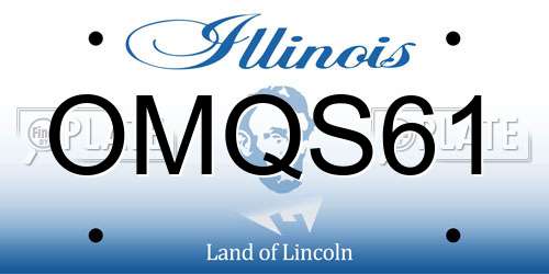 OMQS61 Illinois License Plate