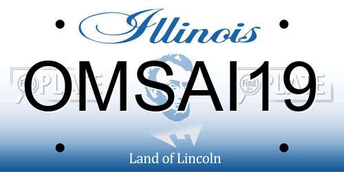 OMSAI19 Illinois License Plate