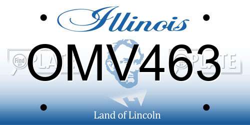 OMV463 Illinois License Plate
