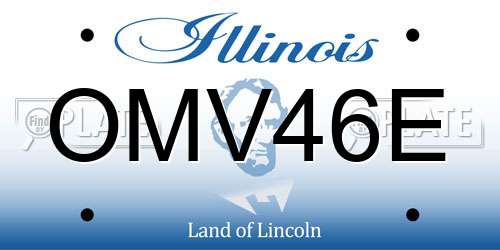 OMV46E Illinois License Plate