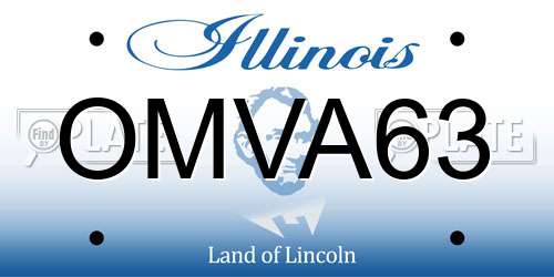 OMVA63 Illinois License Plate