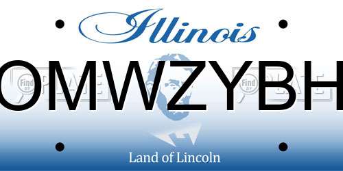 OMWZYBH Illinois License Plate