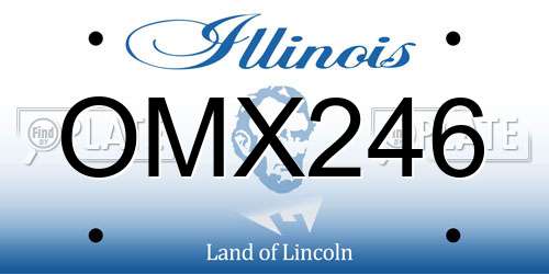 OMX246 Illinois License Plate