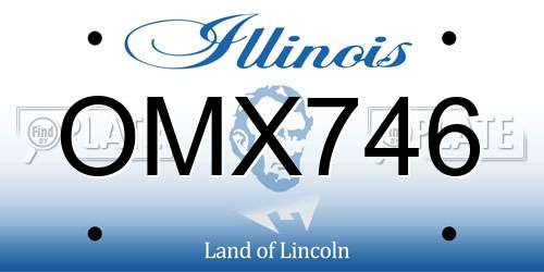 OMX746 Illinois License Plate