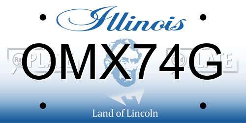OMX74G Illinois License Plate