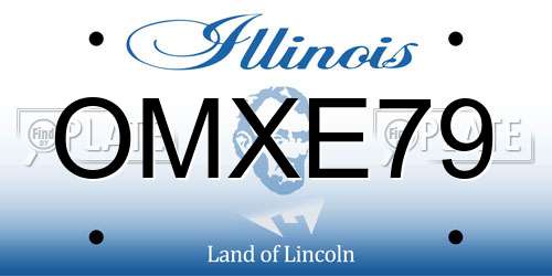 OMXE79 Illinois License Plate