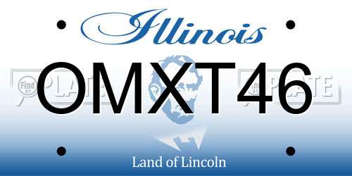 OMXT46 Illinois License Plate