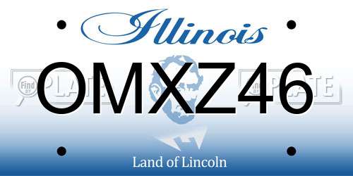 OMXZ46 Illinois License Plate
