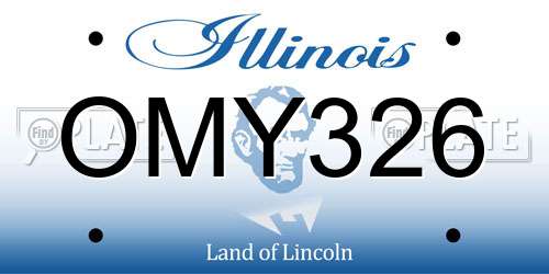 OMY326 Illinois License Plate