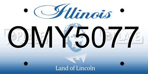 OMY5077 Illinois License Plate