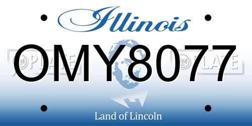 OMY8077 Illinois License Plate