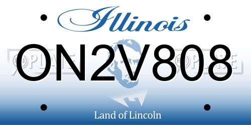 ON2V808 Illinois License Plate