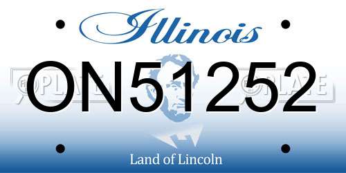 ON51252 Illinois License Plate