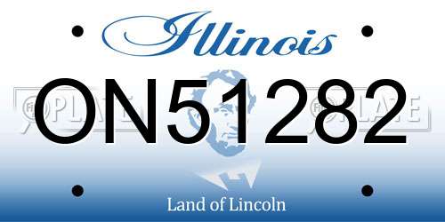 ON51282 Illinois License Plate