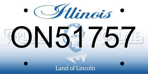 ON51757 Illinois License Plate