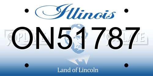 ON51787 Illinois License Plate