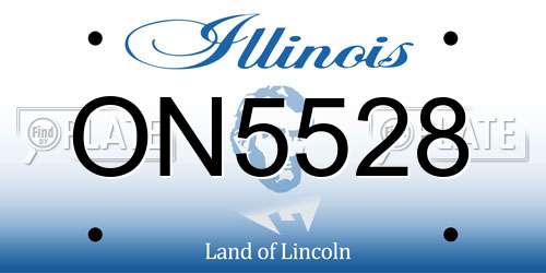 ON5528 Illinois License Plate