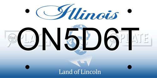 ON5D6T Illinois License Plate