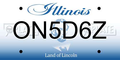 ON5D6Z Illinois License Plate