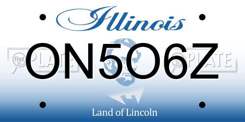 ON5O6Z Illinois License Plate
