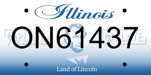 ON61437 Illinois License Plate