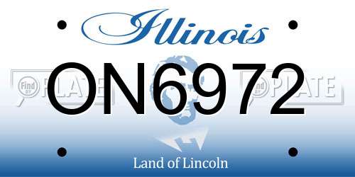 ON6972 Illinois License Plate