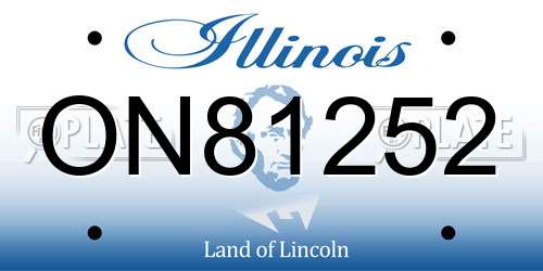 ON81252 Illinois License Plate