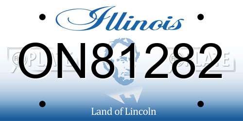 ON81282 Illinois License Plate