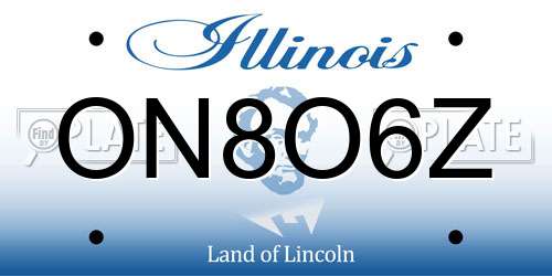 ON8O6Z Illinois License Plate