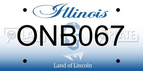 ONB067 Illinois License Plate