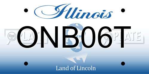ONB06T Illinois License Plate