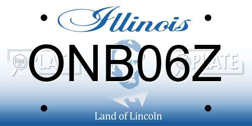 ONB06Z Illinois License Plate