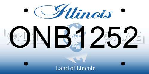 ONB1252 Illinois License Plate