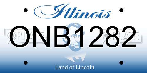 ONB1282 Illinois License Plate