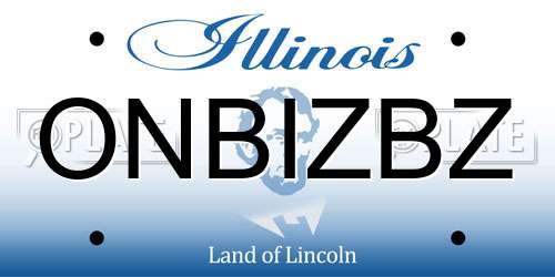 ONBIZBZ Illinois License Plate