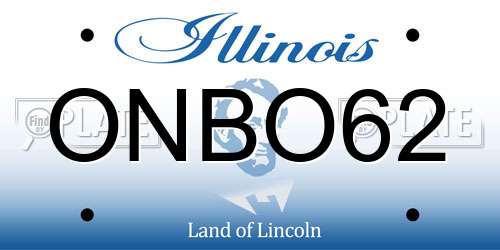 ONBO62 Illinois License Plate