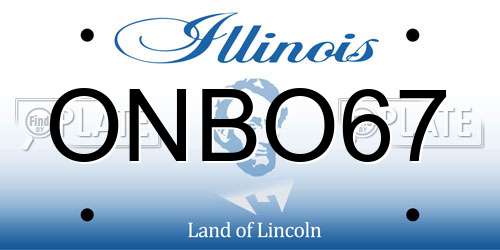 ONBO67 Illinois License Plate