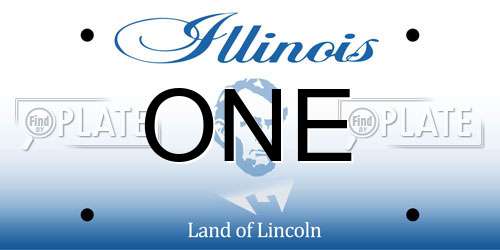 ONE Illinois License Plate