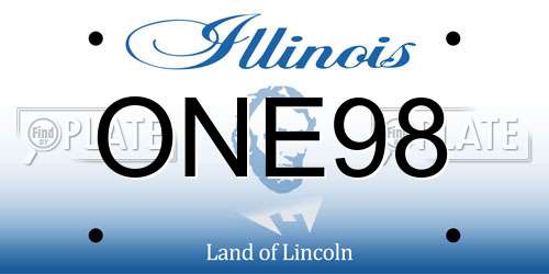 ONE98 Illinois License Plate