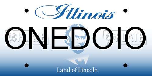ONEDOIO Illinois License Plate
