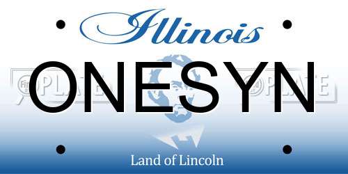 ONESYN Illinois License Plate