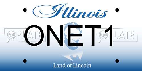 ONET1 Illinois License Plate