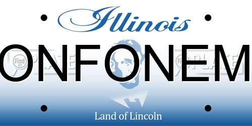 ONFONEM Illinois License Plate