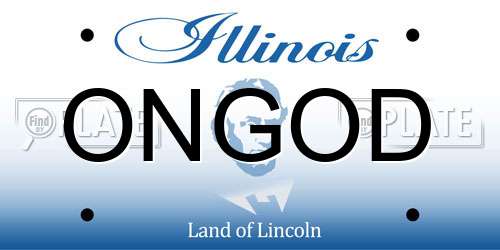 ONGOD Illinois License Plate