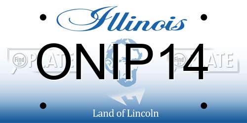 ONIP14 Illinois License Plate