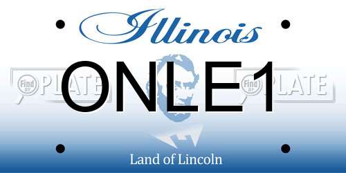 ONLE1 Illinois License Plate