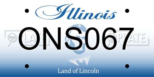 ONS067 Illinois License Plate